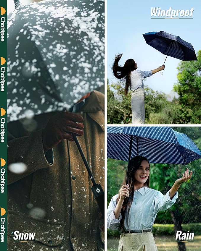 Travel Compact Umbrella Windproof - Portable Automatic for Rain, Folding Umbrella for Men and Women, Portable 210T Fabric