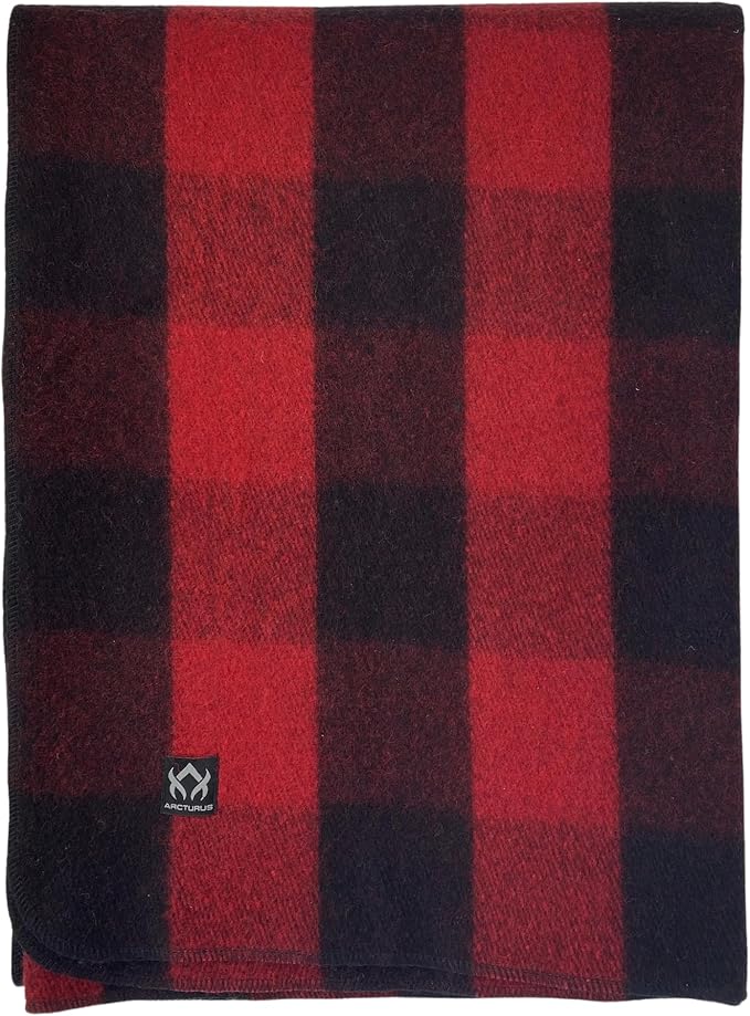 Arcturus Military Wool Blanket - Warm, Thick, Washable - Great for Outdoors, Camping, Stadium Blanket, Picnics, Travel - Car & Bushcraft Survival Kits