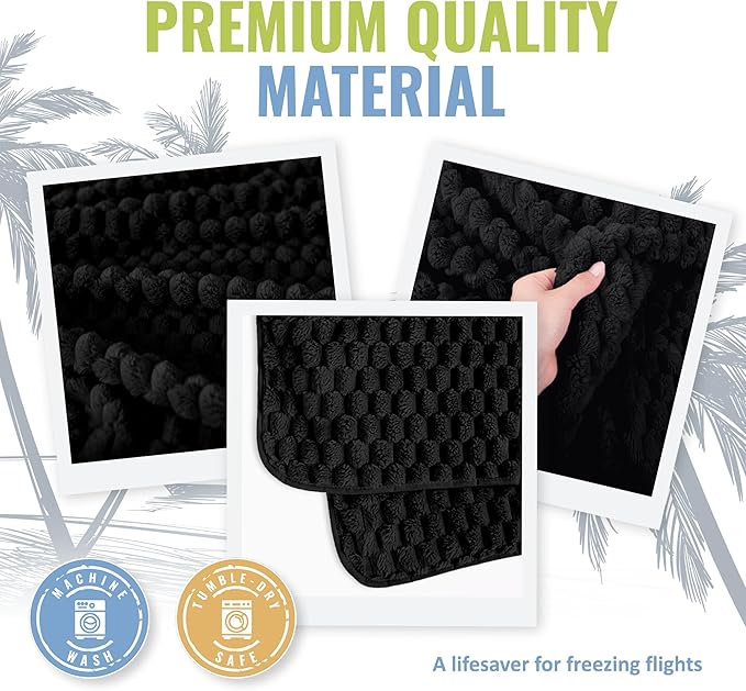 BOACAY Packable Travel Blanket for Airplane, Car - Compact Office Blanket - Portable Pillow for Adults, Kids with Case, Luggage Sleeve, Backpack Clip