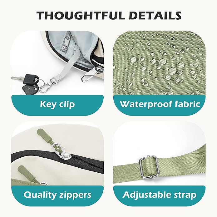 TOPEAST Anti Theft Crossbody Bags for Women Men, Small Sling Crossbody Bag Travel Purse Shoulder Wallet with RFID Blocking