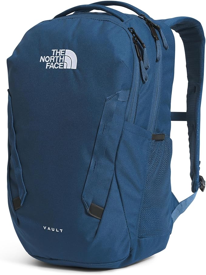The North Face Vault Everyday Laptop Backpack - Commuter Travel Bag, Water-Repellent Finish, Spacious Compartment, Shady Blue/TNF White-NPF, One Size