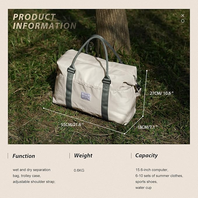 Gym Bag Womens,Travel Duffel Carry on Bag Sport Tote Bag Weekend Overnight Bag