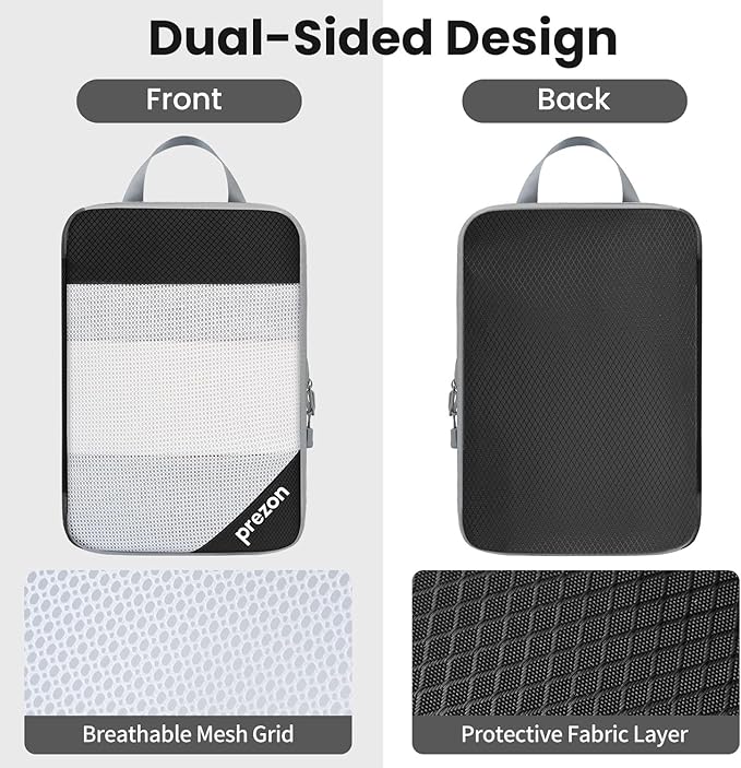 Compression Packing Cubes for Travel, Lightweight Vacation Travel Essentials, Travel Accessories for Suitcase Organizer Bags Set, Durable Luggage Organizer