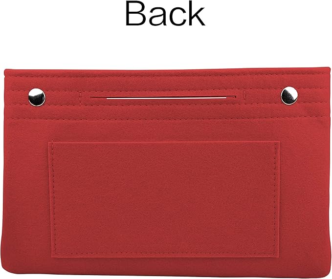 Vercord Felt Purse Tote Organizer Insert Divider Inside Handbag for Women Medium Burgundy