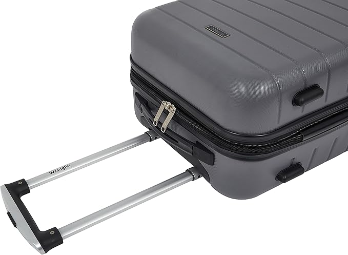 Wrangler Smart Spinner Hardside Luggage, 22-Inch Carry-On, Quiet Shade