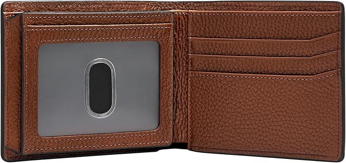 Fossil Men's Everett Leather Bifold with Flip ID Wallet