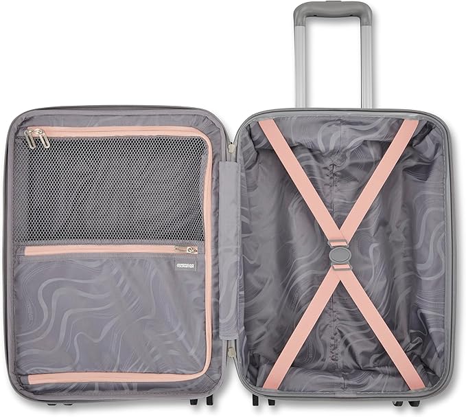 American Tourister Moonlight II Hardside Expandable Luggage with Spinner Wheels, Ombre Peach, Carry-On 20-Inch