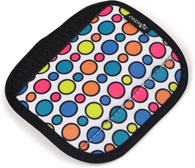 Cosmos 2 Pcs Luggage Handle Wraps Soft Neoprene Grip Handle Cover Detachable Luggage Identifier for Luggage Suitcase Travel Bag Trolley Case Travel Accessories (Polka Dot Pattern)