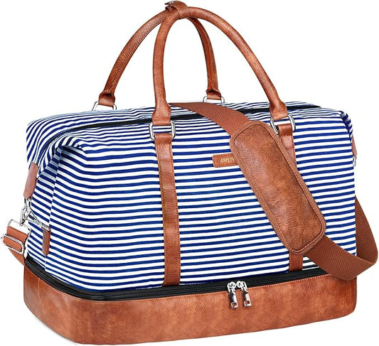 IBFUN Weekender Bags for Women, 21" Weekender Travel Bag, Travel Duffle Bag with Shoe Compartment Carry on Overnight Duffel Bag for Weekend Travel Business Trip