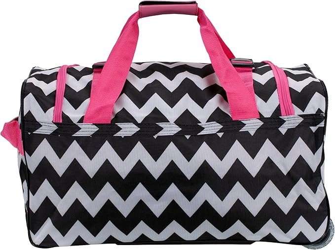 Rockland Rolling Duffel Bag, Black, 22"