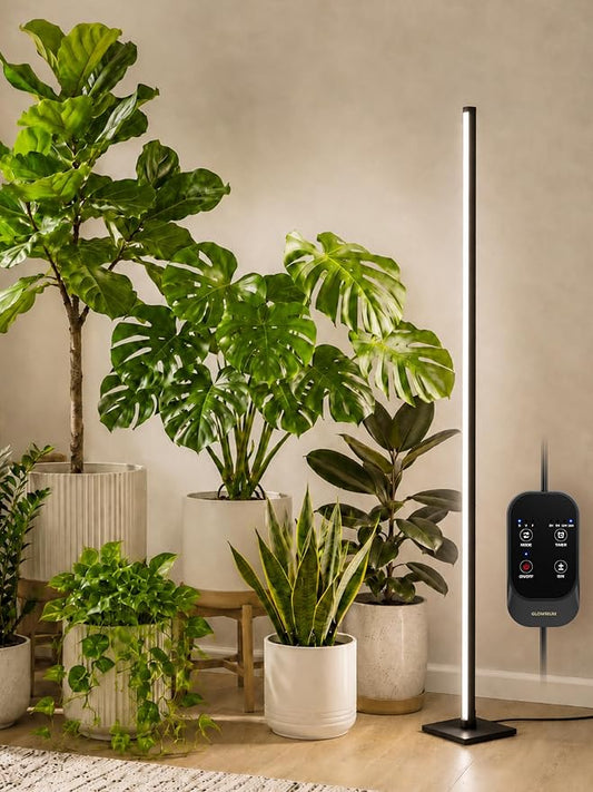Vertical Grow Light for Indoor Plants, 60in LED Standing Lamp | 36W Full Spectrum Plant Lights with Auto Timer, 268 LEDs Dimming and 3 Light Modes for Wide Coverage Area in Indoor Gardens