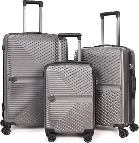 Luggage Set 3 Pieces -Suitcase Set - Luggage with Wheels - Check-in Luggage - PC + ABS Durable Suitcase Rotating Silent Wheels 3-Piece 20/24/28 Mint Green (grey)