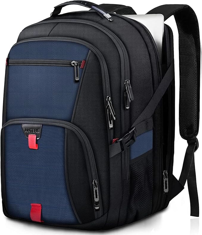 ANTERK Extra Large Backpack, Travel Laptop Backpack, Sturdy TSA Water Resistant 17.3 Inch Backpacks, Anti Theft Business Computer Backpacks Gifts for Men Women, Blue