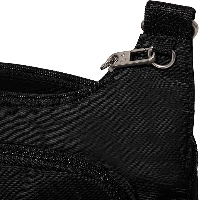 Baggallini Securtex Anti-theft Crossover Crossbody Bag 11”w X 8.5”h, Rfid, Built-in Wallet, Locking Zippers