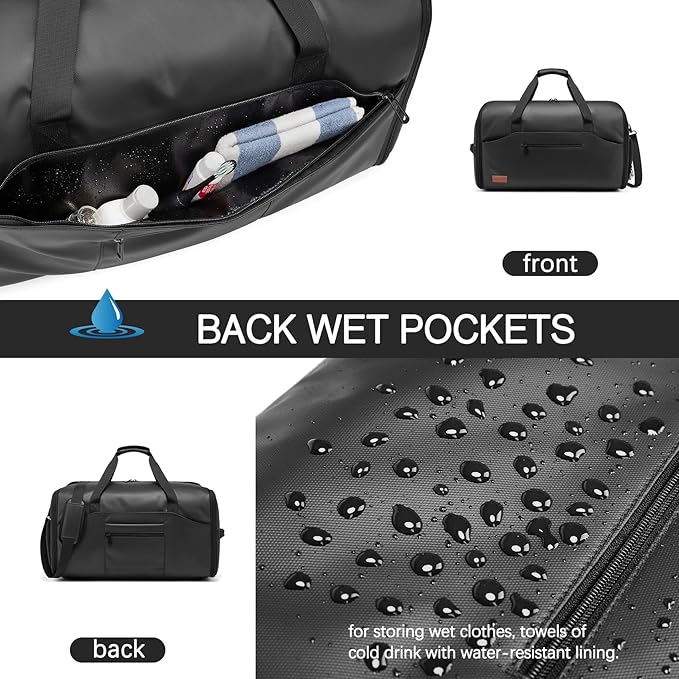 Garment Bags for Travel,45L Carry on Convertible Garment Duffle bag for Men Women - 3 in 1 Hanging Suit Travel Bag with Shoulder Strap