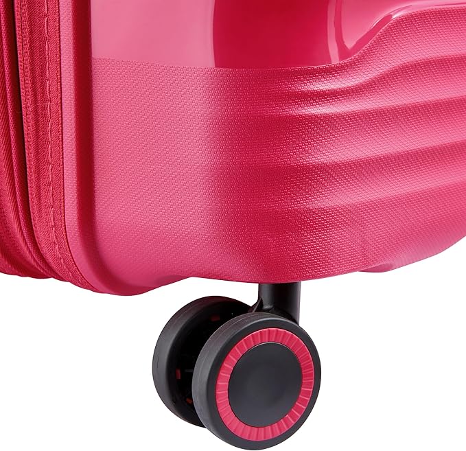 DELSEY Paris Dune Hardside Expandable Luggage with Spinner Wheels, Viva Magenta, Checked-Medium 25 Inch