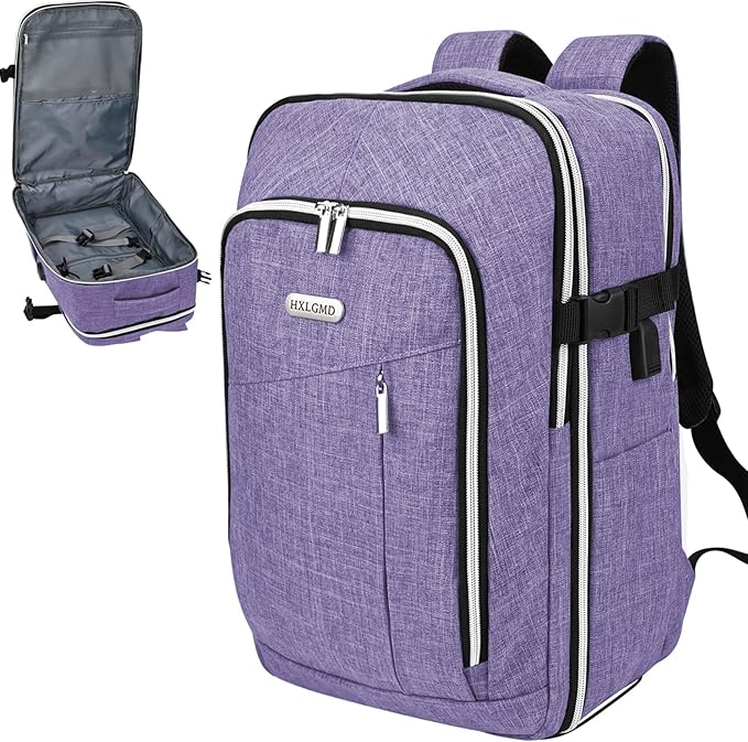 Personal Item Travel Carry On Luggage Backpack for Women Men Flight Approved Casual Weekender Laptop Bag for College Business Outdoors Hiking Water Resistant Lightweight Daypack with USB Charging Port