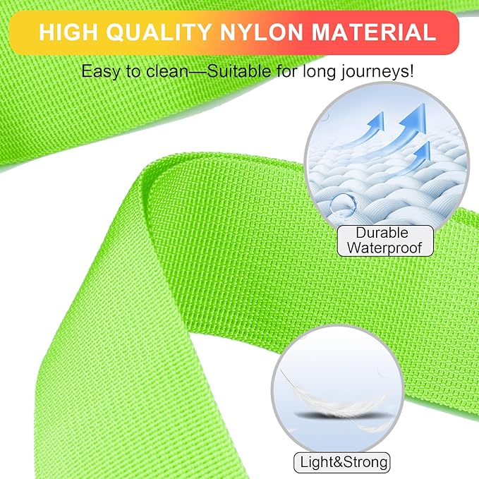 Luggage Straps for Suitcases TSA Approved, Travel Belt Suitcase Belt, Suitcase Straps TSA Approved, Luggage Belt Strap TSA Approved, Travel Straps for Luggage, 4Pcs Luggage Band Orange, Green