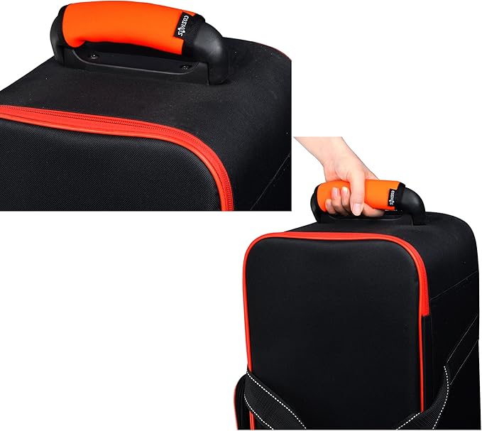 Cosmos 3 Pcs Comfort Neoprene Handle Wraps/Grip/Identifier for Travel Bag Luggage Suitcase (Fluorescent Orange)