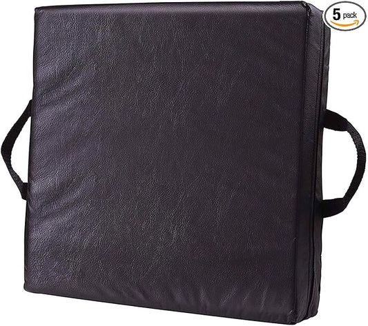 DMI Comfort Seat Cushion for Soft and Firm Support on Wheelchairs, Office Chairs, Dining Chairs and Stadium Seats, Standard Foam, 16 x 16 x 4, Black (Pack of 5)