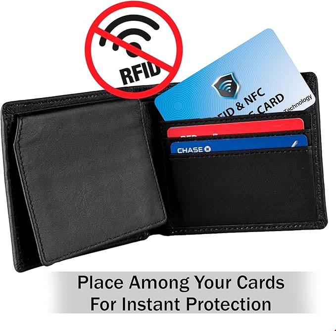 SaiTech IT RFID Blocking Cards Protect Your Entire Wallet, Purse, and Cards from NFC Contactless Theft Wallet for Men & Women - Sky Blue (5 Pcs Sky Blue)