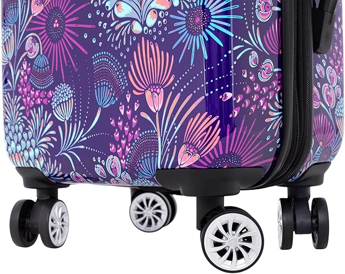 Travelers Club Unisex Bella Caronia Deluxe 20", 3 Piece, or 7 Piece Luggage & Travel Accessories Set Jardin