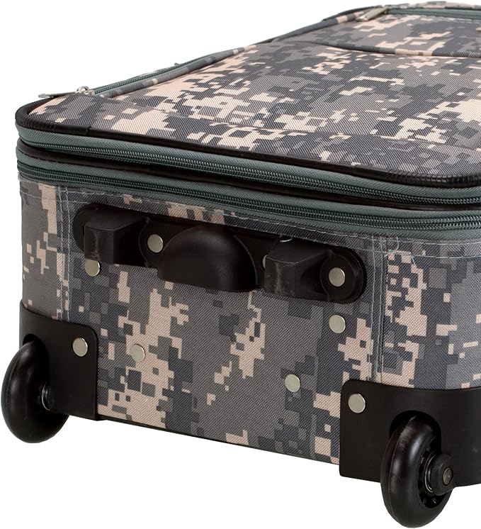 Rockland Journey Softside Upright Luggage Set, Acu Camo, 4-Piece (14/19/24/28)