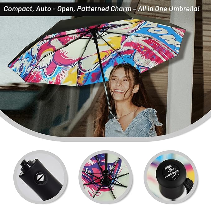SY COMPACT Travel Umbrella Windproof Automatic Umbrellas Small Compact UV Sun Protection Factory Outlet Umbrella