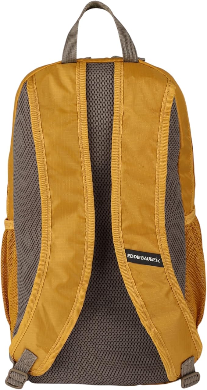 Eddie Bauer Stowaway Packable Backpack | Travel | Outdoor | Lightweight | Foldable | Durable | Ripstop Polyester | 20L - Field Gold