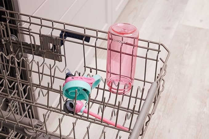 Contigo Aubrey Kids Water Bottle,20oz,Azalea/Jade & Blue Raspberry.Azalea,Spill-Proof Lid,Dishwasher Safe,BPA Free,(Pack of 8)