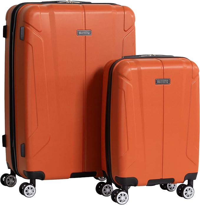 Ben Sherman Derby Spinner Travel Upright Luggage, Mandarin, 2-Piece Set (20" & 28")