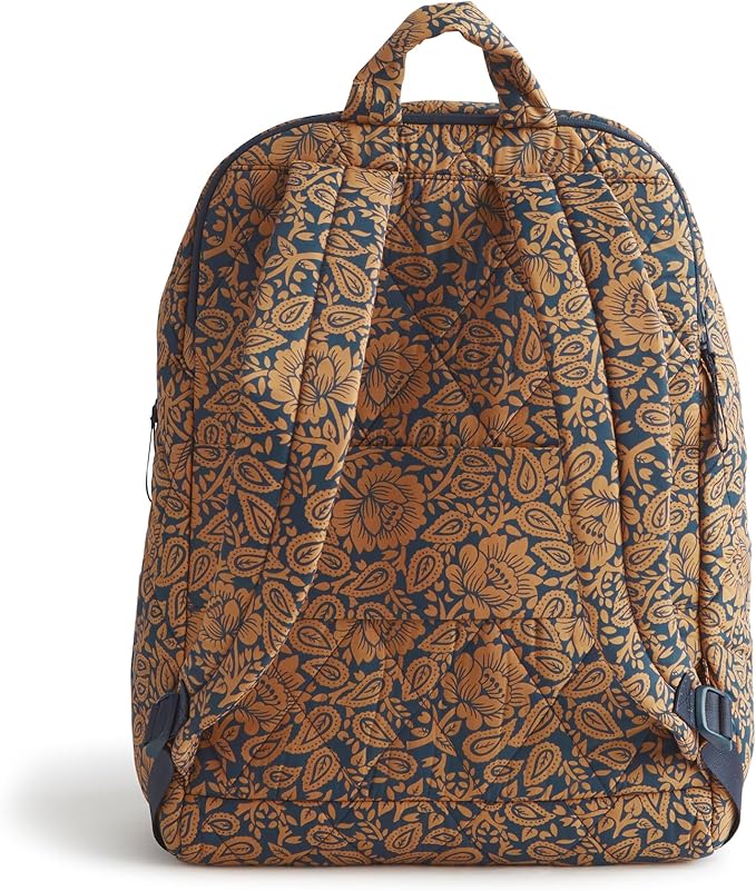 Vera Bradley Women's Featherweight Westover Hybrid Backpack, Lotus Montage Roasted Pecan, One Size