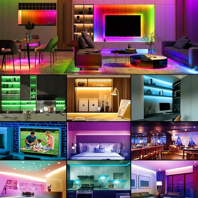 RGB LED Strip Lights 6.56Ft for 40-60in TV Backlight, with Remote | Waterproof IP65 Color Changing Strip Light, USB Powered Bias LED Lighting Kit, For TV Bedroom PC Monitor Mirror Cabinet Desk