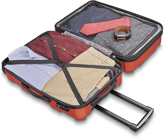 Samsonite Centric Hardside Expandable Luggage with Spinner Wheels, Burnt Orange, Carry-On 20-Inch