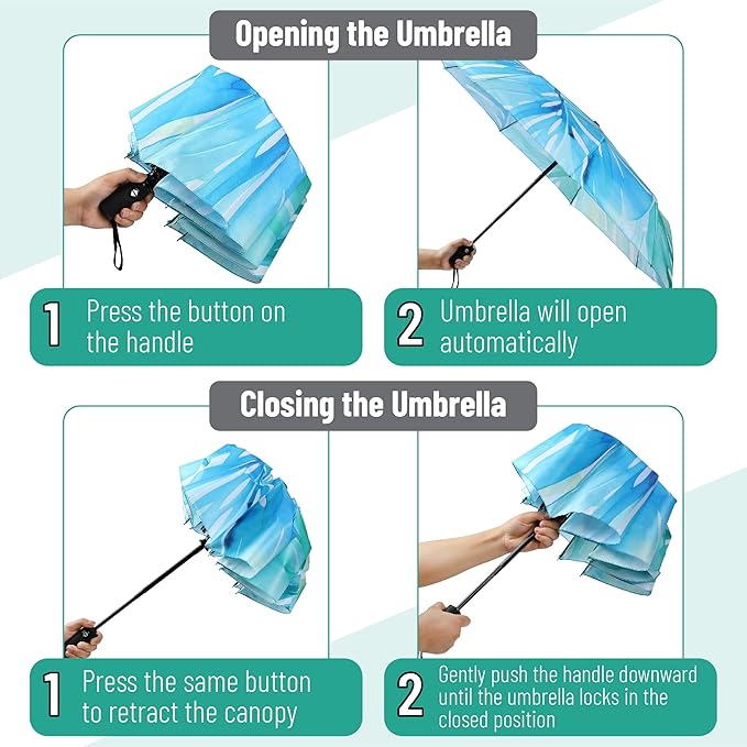 Mr. Pen- Windproof Travel Umbrella, Automatic Umbrellas for Rain, Compact
