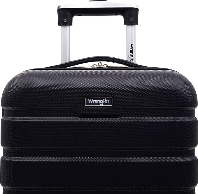 Wrangler 20" Hardside Spinner Carry-On Luggage, Black