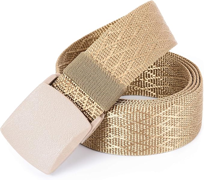 Mile High Life Nylon Web Belt Outdoor Military Belt With TSA Safe Plastic Buckle Belt