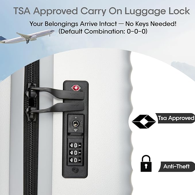 20 Inch Carry On Luggage,22x14x9 Airline Approved Hardside Suitcase with 8 Spinner Wheels and TSA Lock, Lightweight PC+ABS Hard Shell Travel Luggage for Men and Women (Silver)