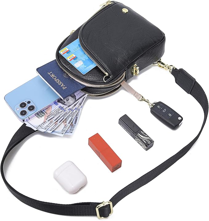 INICAT RFID Blocking Sling Bag, Anti Theft Crossbody Bag for Women, Travel Fanny Pack Style Purse, Vegan Leather