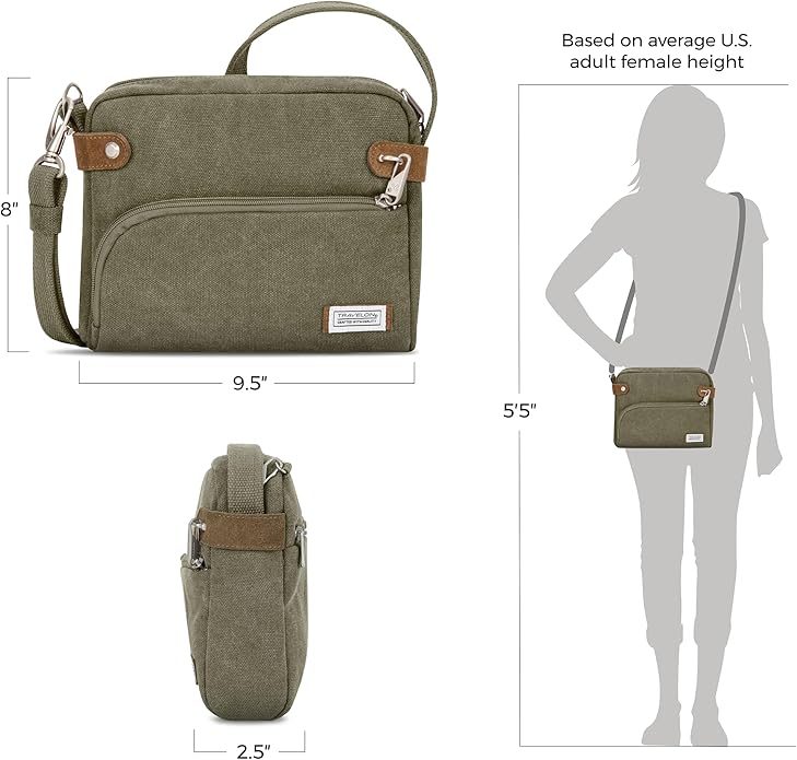 Travelon Anti-Theft Heritage Small Crossbody Bag