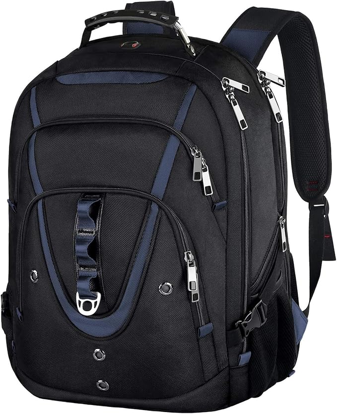 Mogplof 17.3 Laptop Backpack for Men Women, Extra Large Travel laptop Backpack with Rain Cover, TSA Friendly Flight Approved with RFID Anti Theft Pocket, Water Resistant School BookBag
