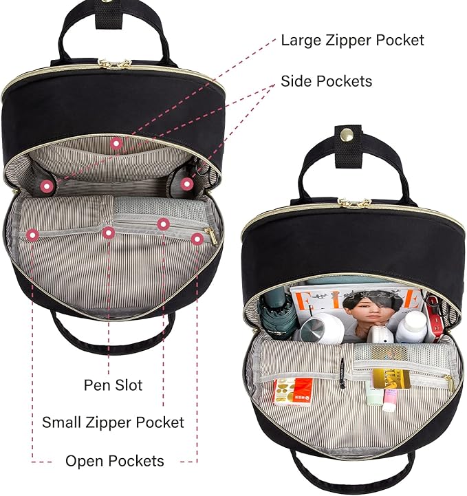 LOVEVOOK Laptop Backpack for Women, 17.3 Inch Laptop Bag with USB Port Fashion Waterproof Backpacks Teacher Nurse Stylish Travel Bags Vintage Daypacks Bookbag for College School Work