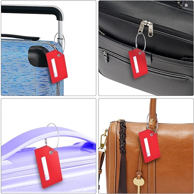 Silicone Luggage Tag with Name ID Card Perfect to Quickly Spot Luggage Suitcase