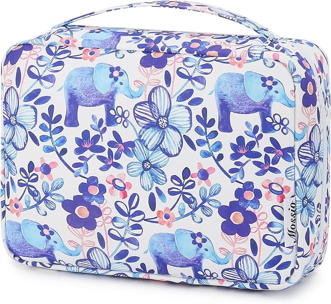 Mossio Hanging Toiletry Bag with Sturdy Hook - Large Portable Cosmetic Makeup Travel Organizer for Men & Women