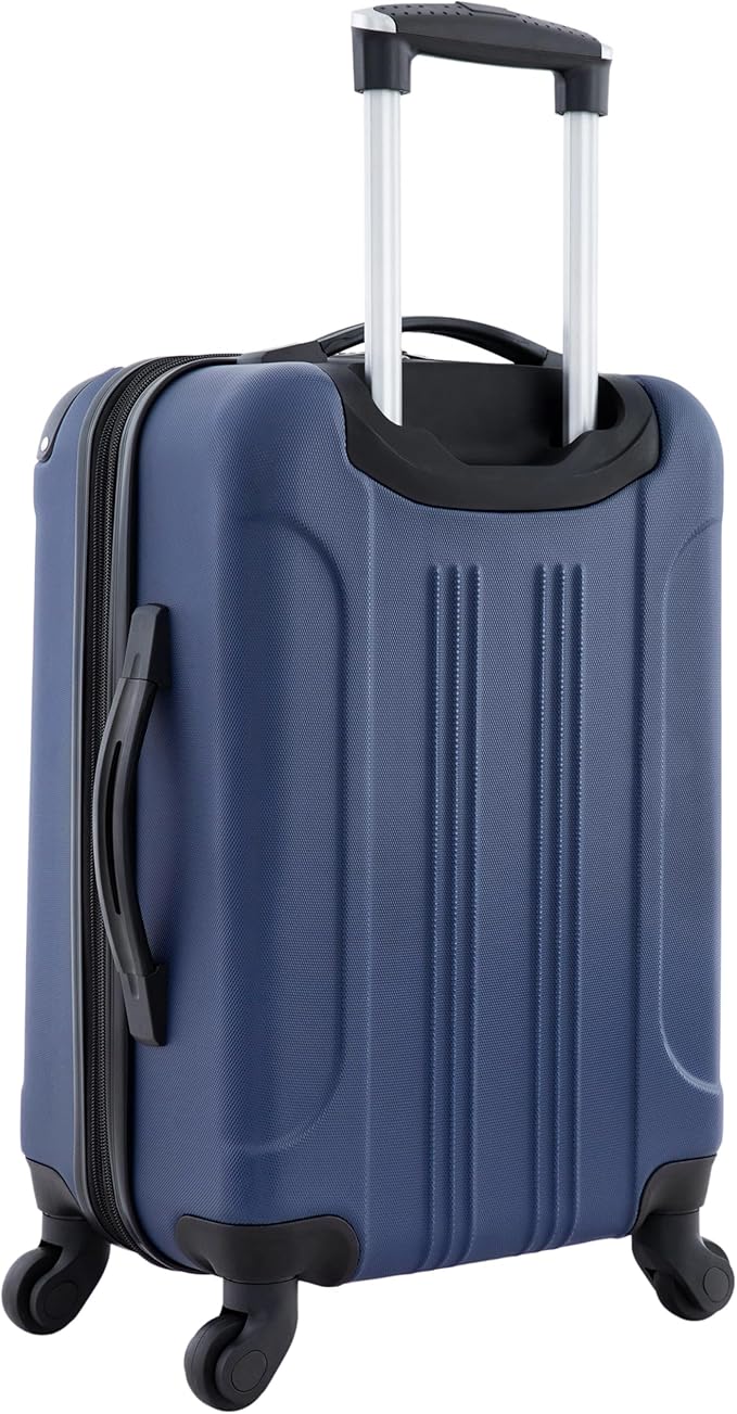 Travelers Club Chicago Hardside Expandable Spinner Luggage, Navy Blue, 22" Carry-On
