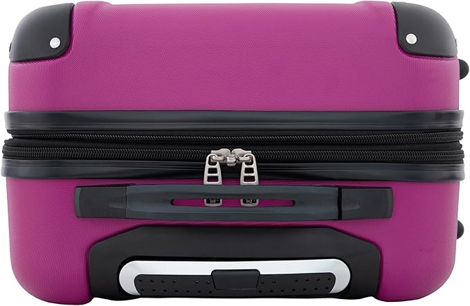 Travelers Club Chicago Hardside Expandable Spinner Luggage, Fuchsia, 22" Carry-On