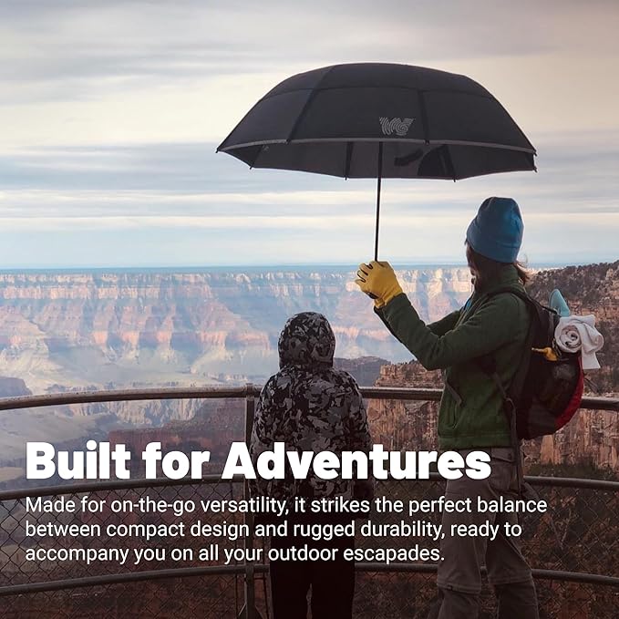 Weatherman Arnold Palmer Compact Collapsible Umbrella for Car and Backpack - Windproof, Resists Up to 55 MPH Winds - Protection From Wind, Rain & Sun (Classic)