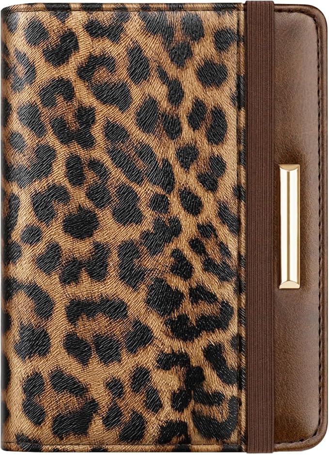 Passport Holder Cover,Traveling Passport Case Cute Passport Wallet for Women,Leopard