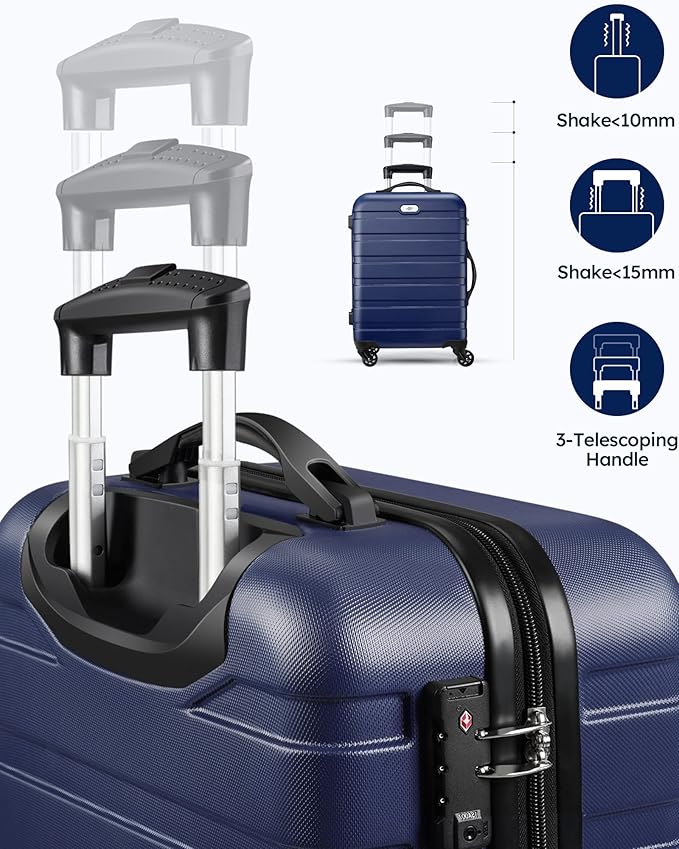Suitour Hard Sided Luggage Sets 2 piece With Spinner Wheels,20"/24 inch Suitcases with Wheels TSA