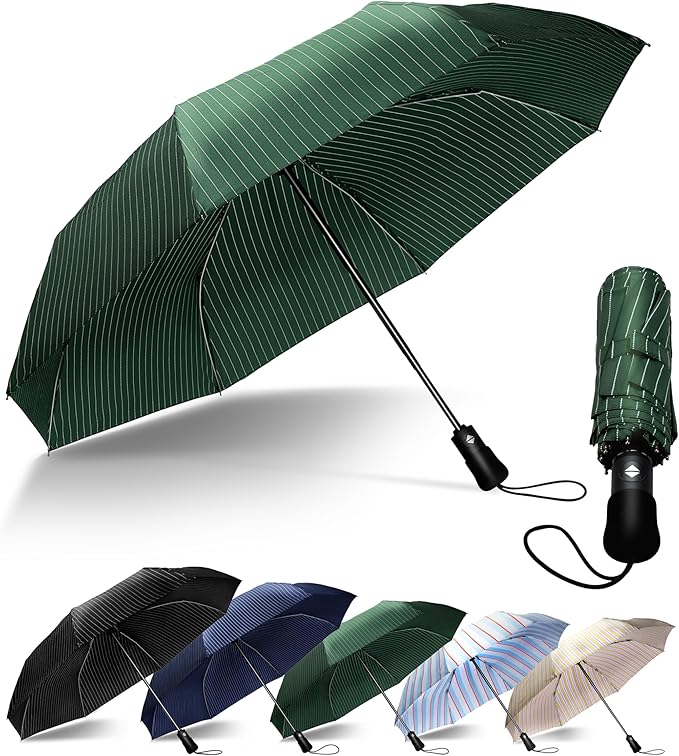 Travel Compact Umbrella Windproof - Portable Automatic for Rain, Folding Umbrella for Men and Women, Portable 210T Fabric